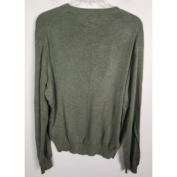 Polo Ralph Lauren Men's Sz. L Green Pima Cotton V Neckline Sweater - Picture 5 of 5